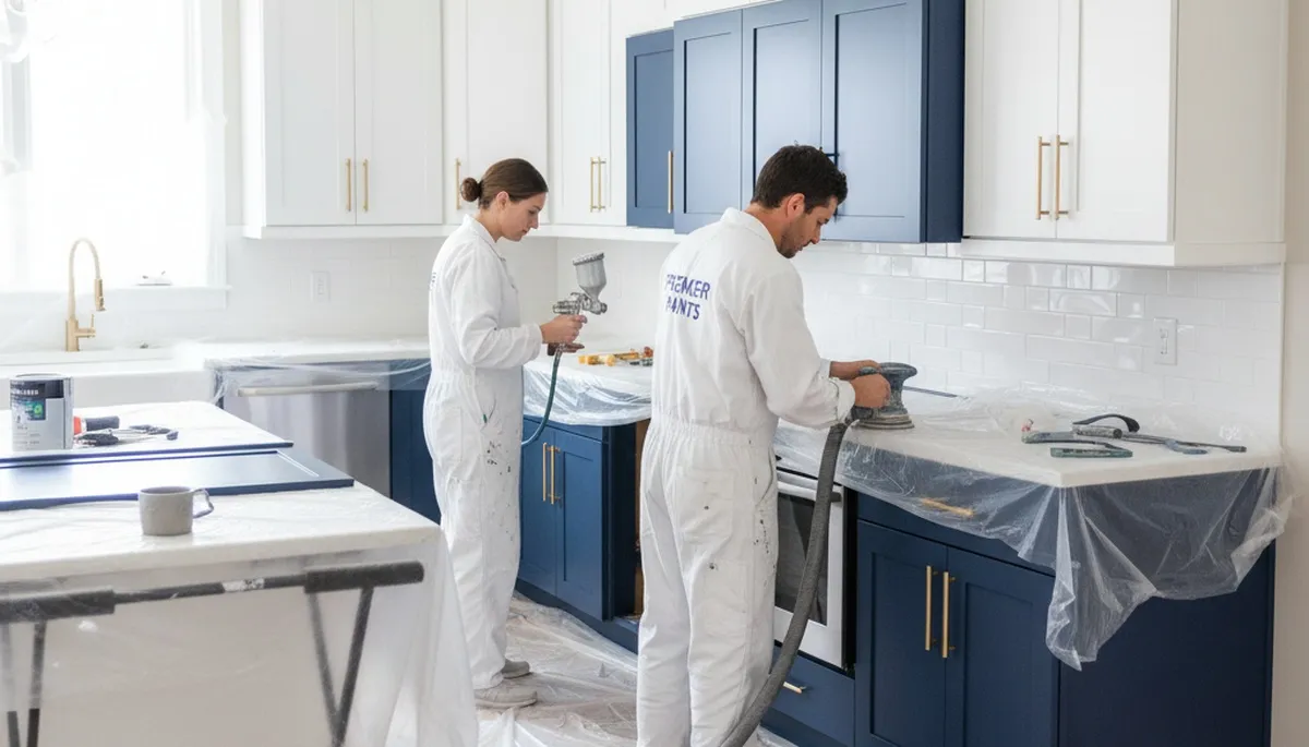 Professional kitchen cabinet painting and refinishing in Lynchburg, VA homes